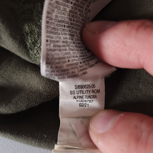 1008Old Navy Utility Romper Womens XL Green Short Sleeve Button Front Casual - Picture 9 of 11